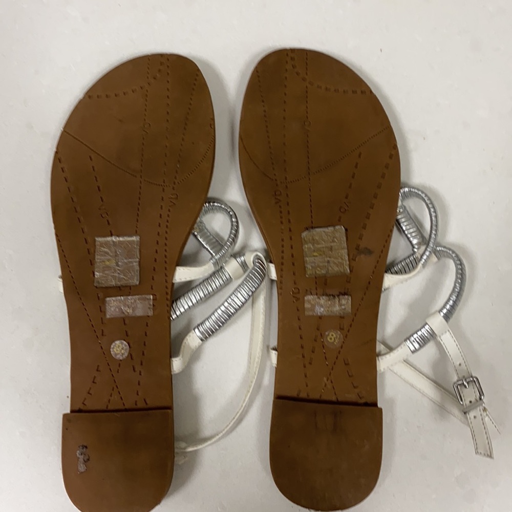 Worn Once Dolce Vita Silver Sandals Size 8 - Picture 3 of 3